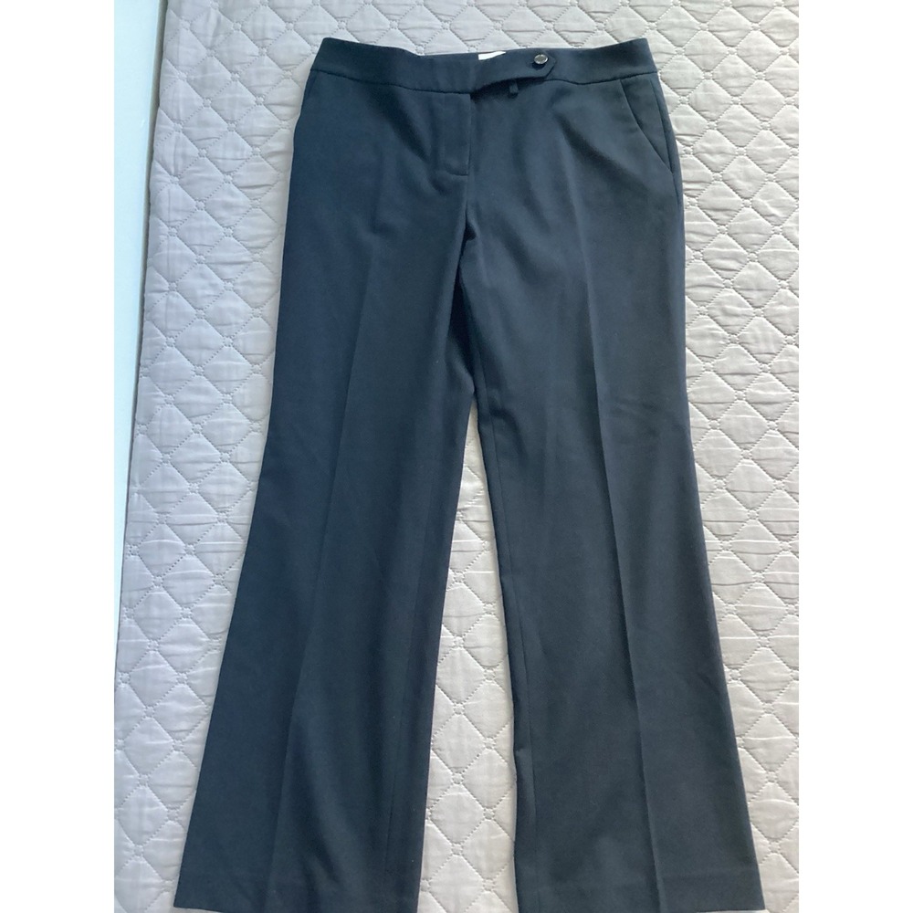 Calvin Klein Womens Business Casual Black Pants Size 10p Classic Fit